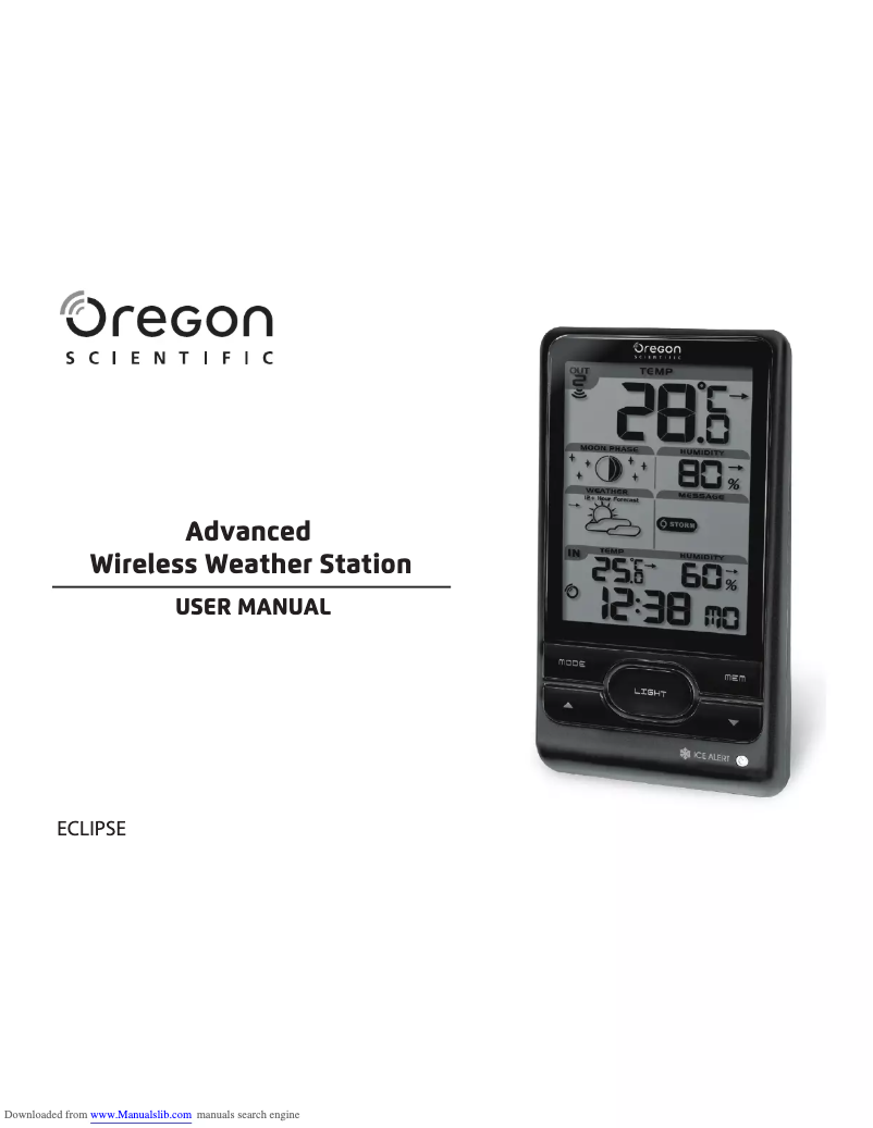 Página 1 del manual Manual de usuario Oregon Scientific ECLIPSE