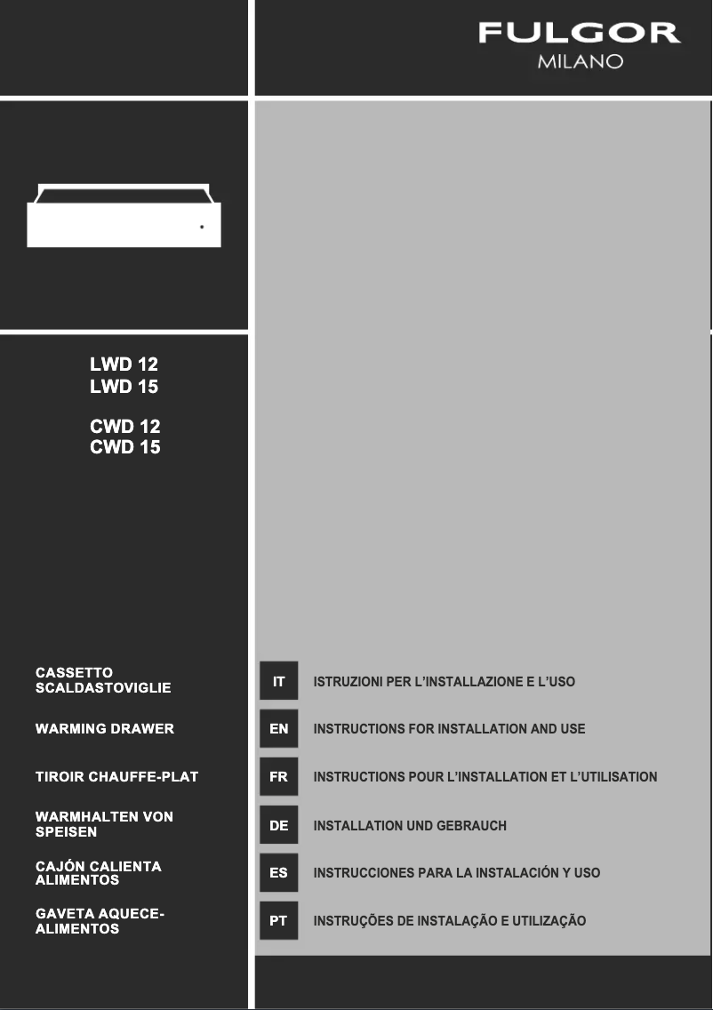 Página nº 1 - Manual de usuario Fulgor Milano LWD 15 BK