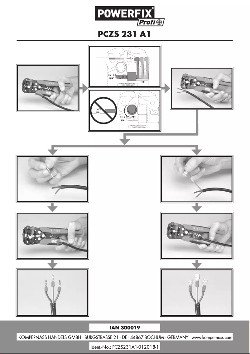 Imagen de la primera página del manual del dispositivo PCZS 231 A1
