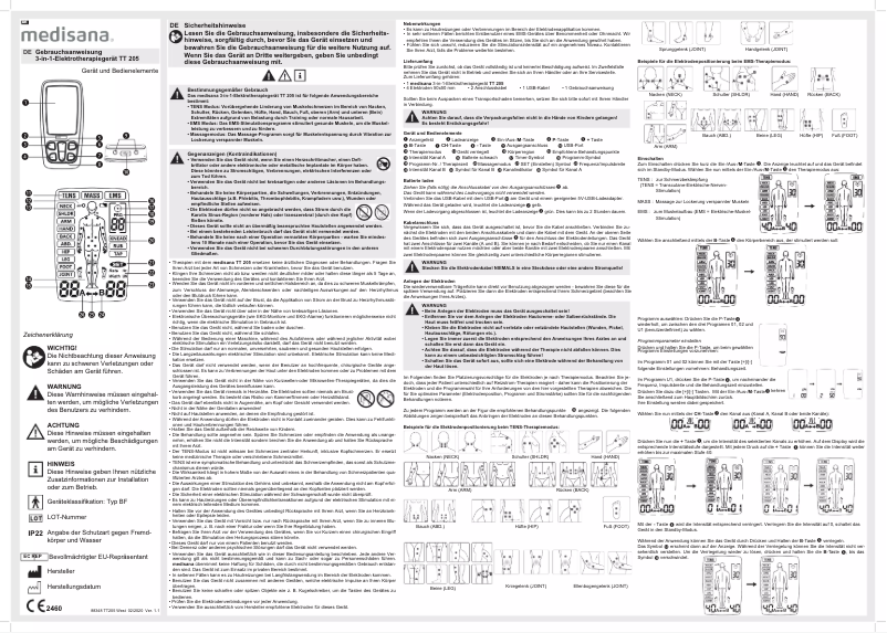 Página 1 del manual Manual de usuario Medisana TT 205