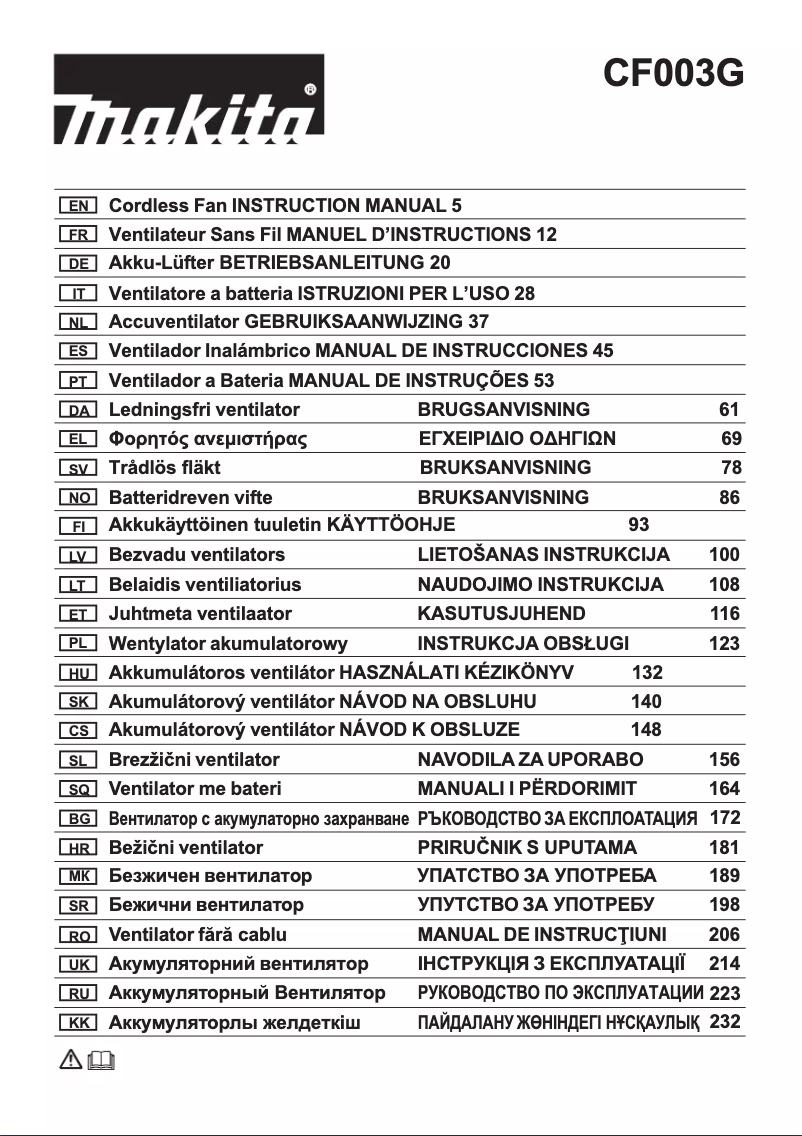 Página 1 del manual Manual de usuario Makita CF002G