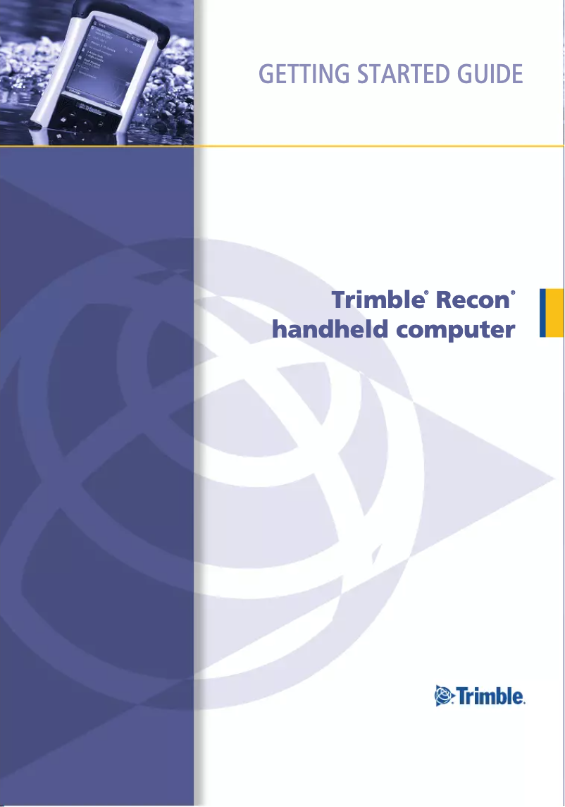 Página 1 del manual Manual de usuario Trimble Recon 400X