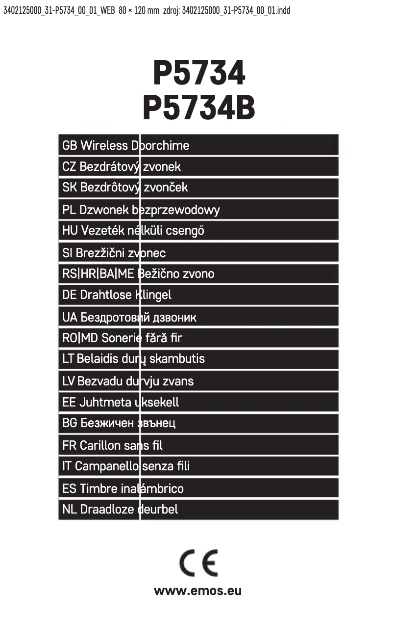 Página nº 1 - Manual de usuario Emos P5734