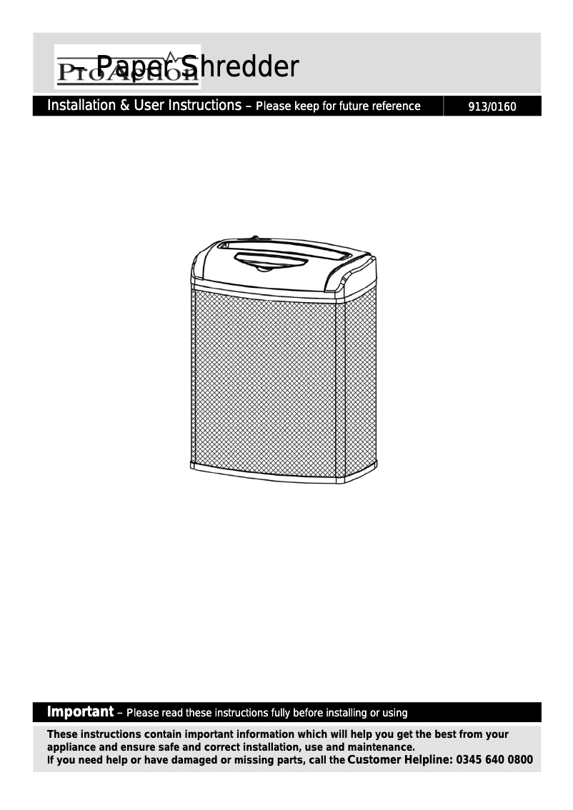 Imagen de la primera página del manual del dispositivo VS1008CT