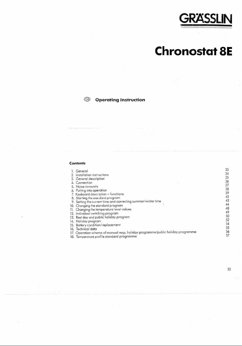 Página 1 del manual Manual de usuario Grässlin Chronostat 8E