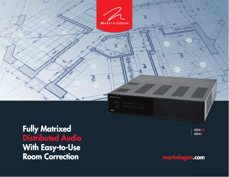 Página 1 del manual Folleto Martin Logan MDA16D