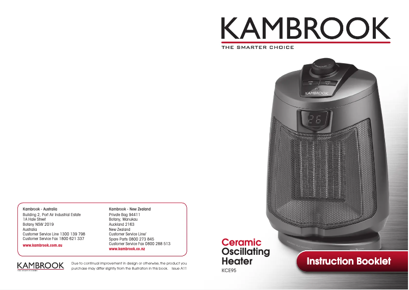 Imagen de la primera página del manual del dispositivo KCE95