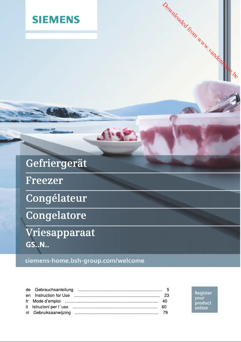 Imagen de la primera página del manual del dispositivo GS58NAWEP