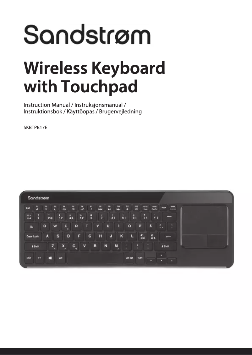 Imagen de la primera página del manual del dispositivo SKBTPB17E