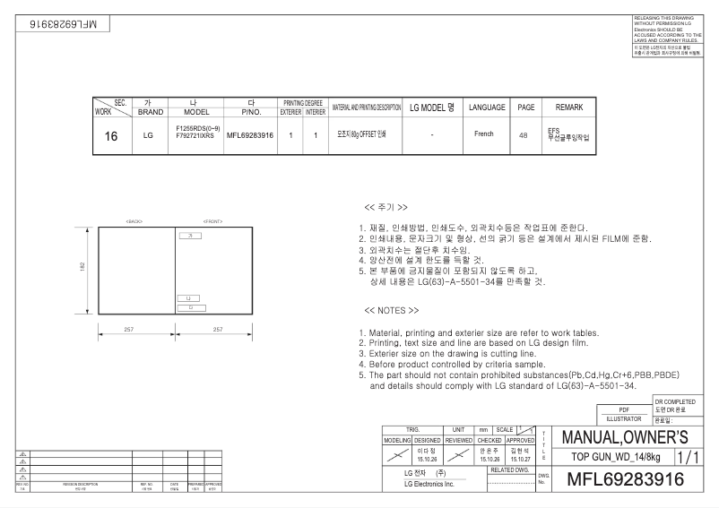 Imagen de la primera página del manual del dispositivo F792721IXRS