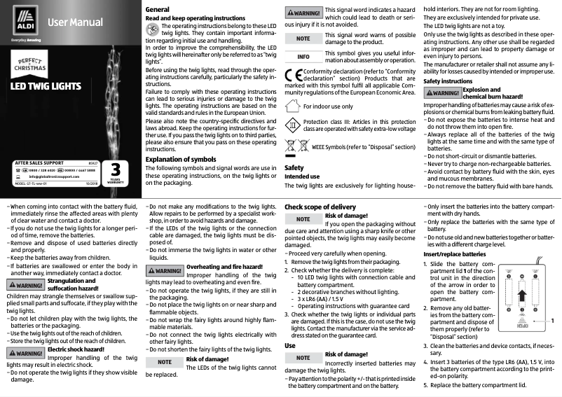 Página 1 del manual Manual de usuario Perfect Christmas GT-TL-ww-01