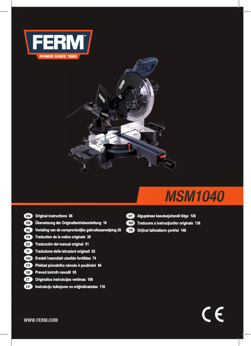 Imagen de la primera página del manual del dispositivo MSM1040