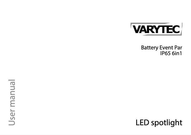 Imagen de la primera página del manual del dispositivo Battery Event PAR IP65