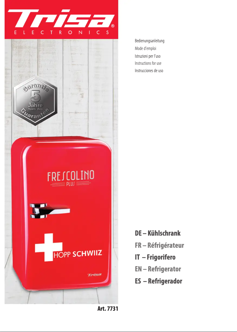 Página 1 del manual Manual de usuario Trisa Hopp Schwiiz 7731