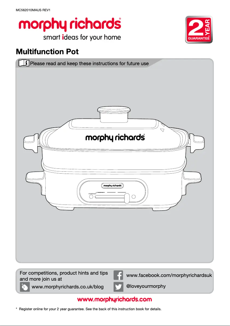 Página 1 del manual Manual de usuario Morphy Richards 562010