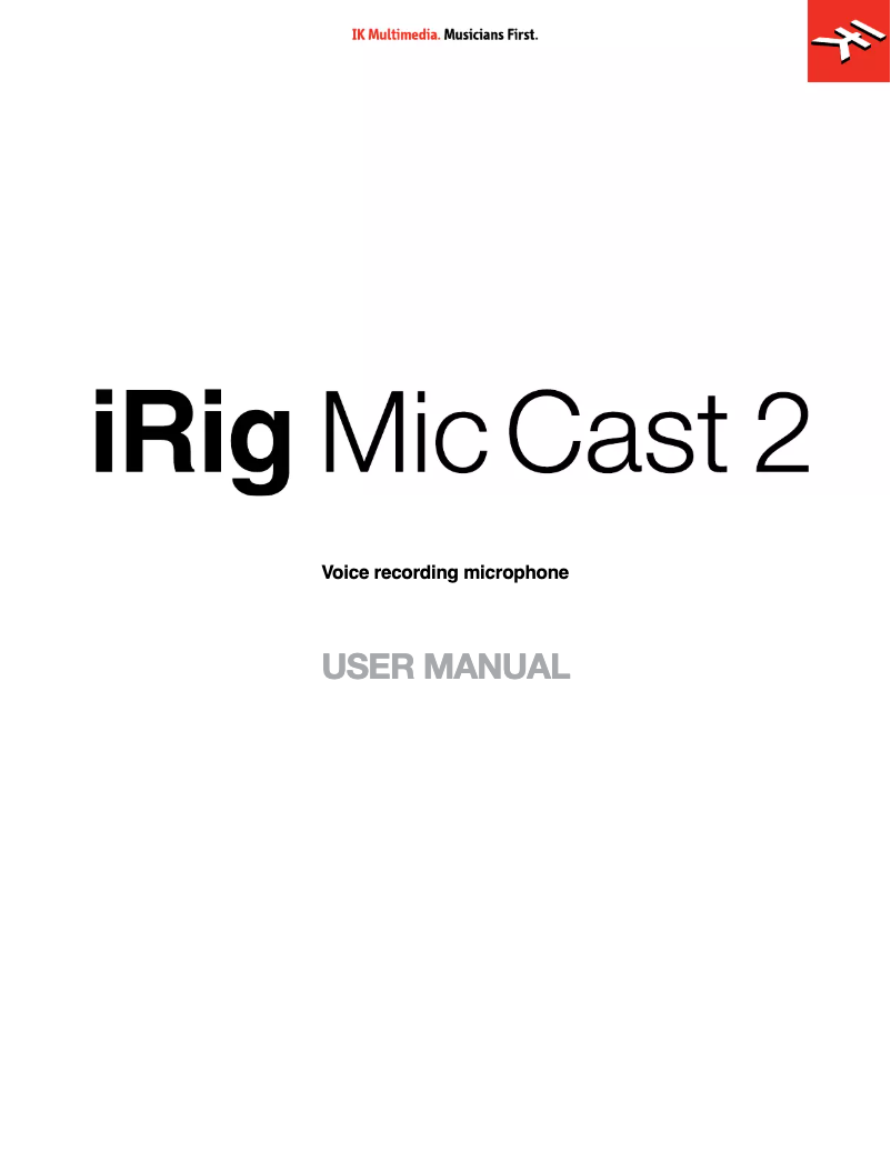 Imagen de la primera página del manual del dispositivo Mic Cast 2