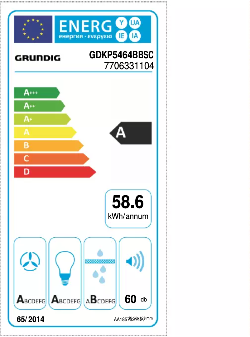 Imagen de la primera página del manual del dispositivo GDKP5464BBSC