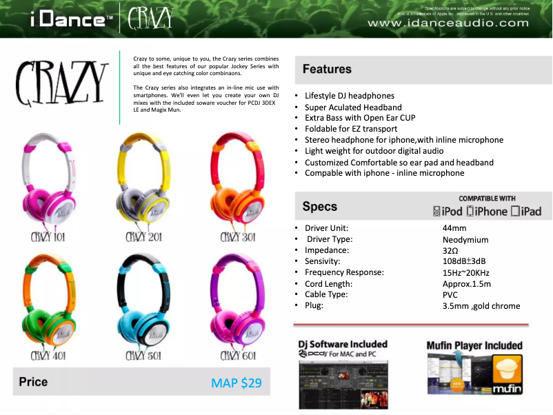 Imagen de la primera página del manual del dispositivo Crazy 311