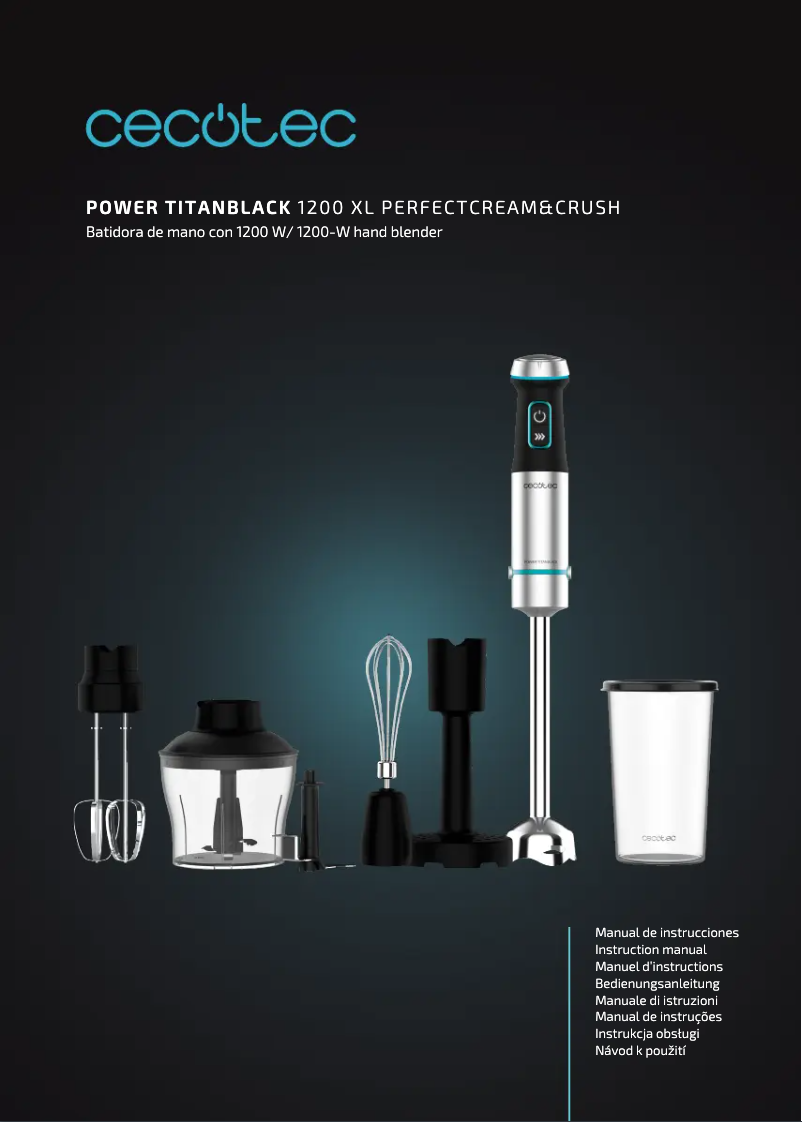 Imagen de la primera página del manual del dispositivo Power Titan 1200 XL PerfectCream&Crush