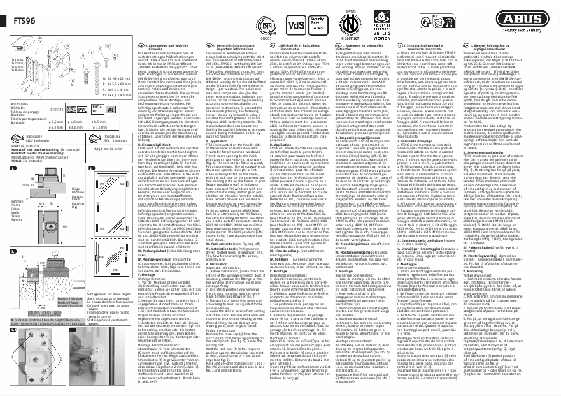 Imagen de la primera página del manual del dispositivo FTS96