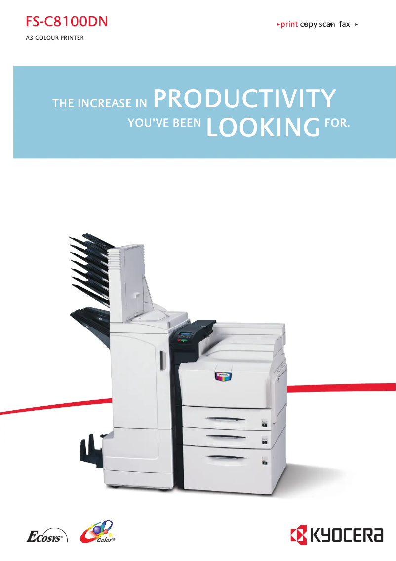 Página 1 del manual Folleto Kyocera FS-C8100DN