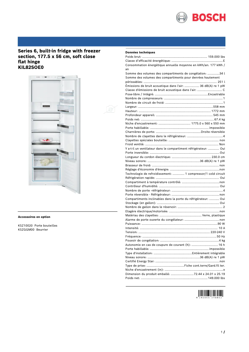 Imagen de la primera página del manual del dispositivo KIL82SOE0
