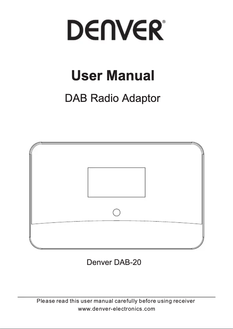Imagen de la primera página del manual del dispositivo DAB-20