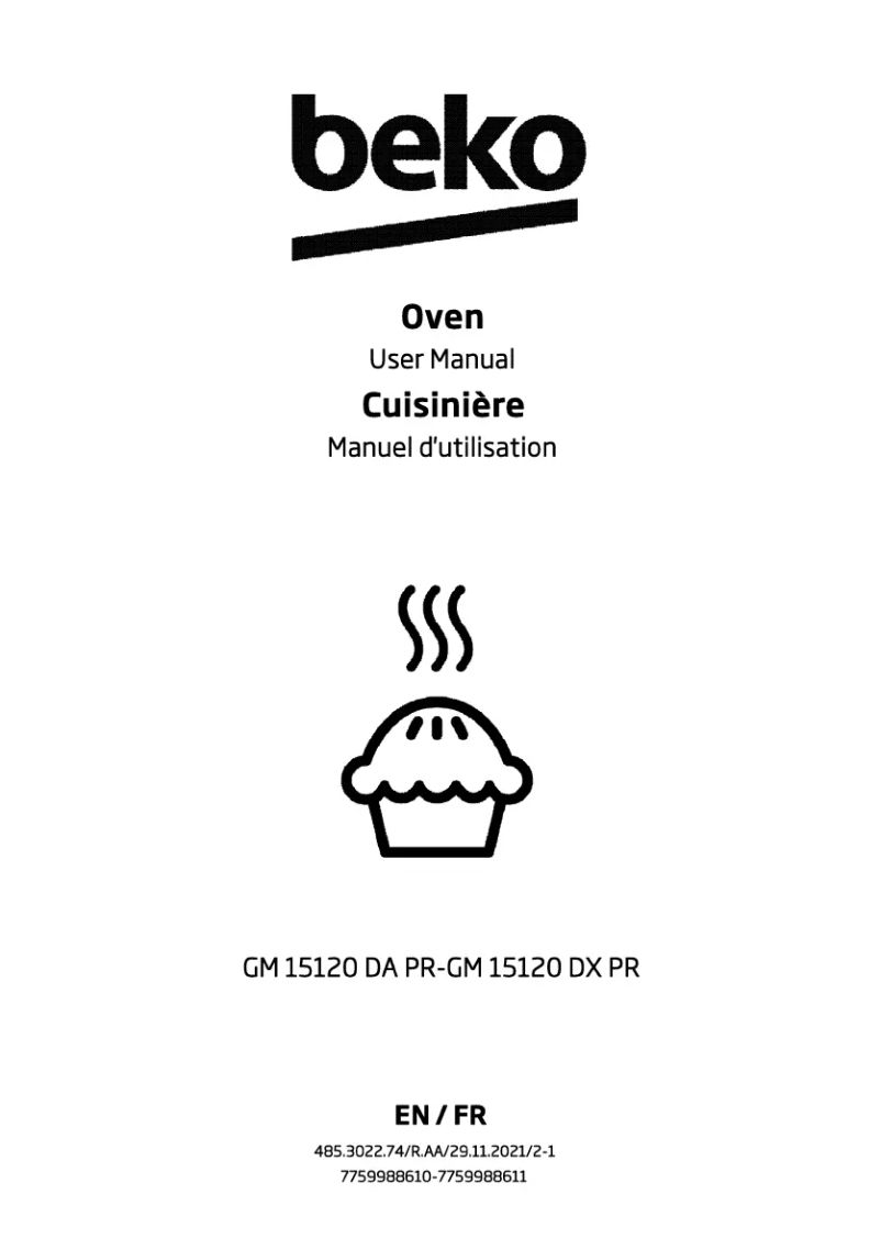 Página 1 del manual Manual de instrucciones Beko GM 15120 DX PR