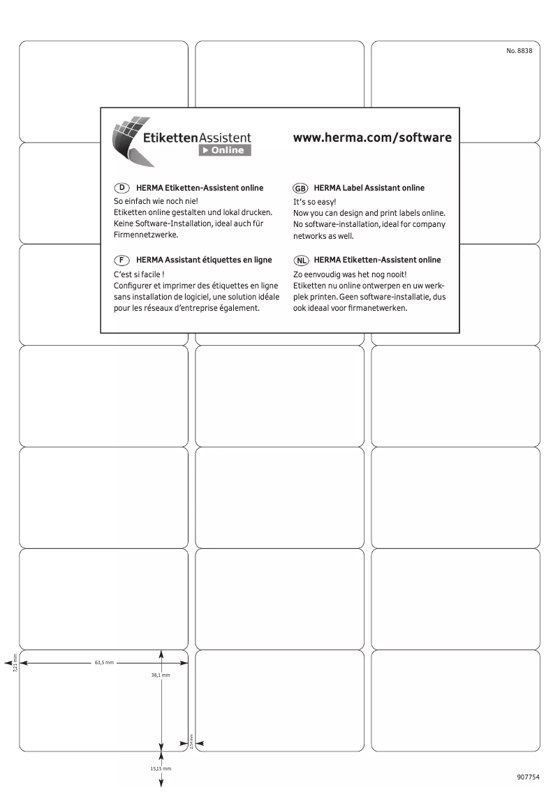 Imagen de la primera página del manual del dispositivo 8838