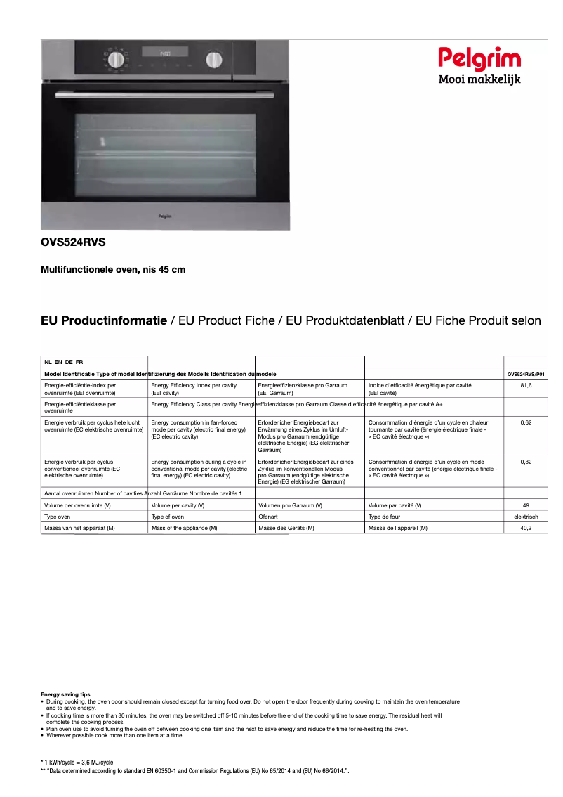 Imagen de la primera página del manual del dispositivo OVS524RVS