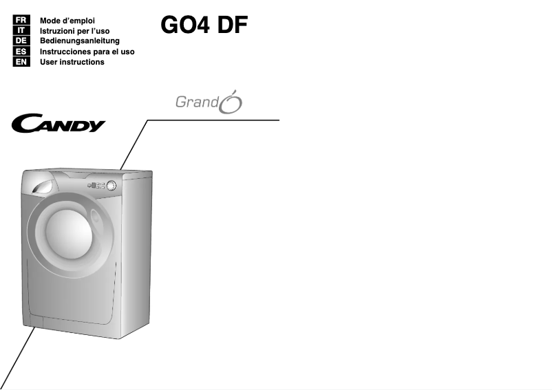 Página 1 del manual Manual de usuario Candy GO4 107DF/L1-S