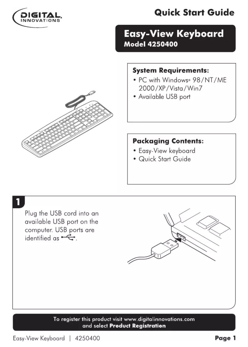 Página 1 del manual Manual de usuario Micro Innovations Easy-View