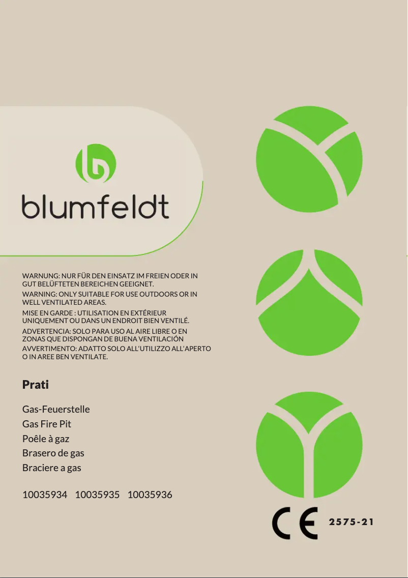 Página nº 1 - Manual de usuario Blumfeldt Prati
