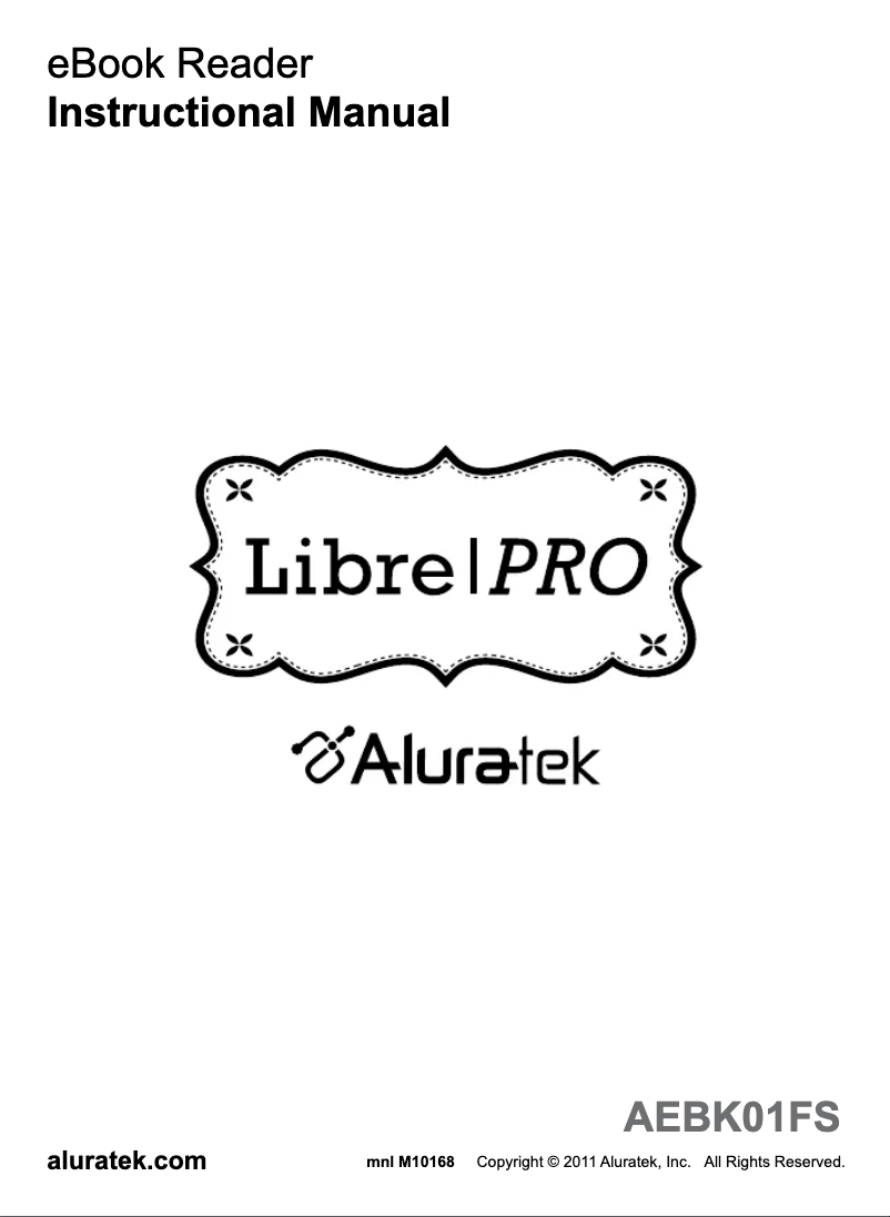 Página nº 1 - Manual de usuario Aluratek Libre Pro AEBK01WFS