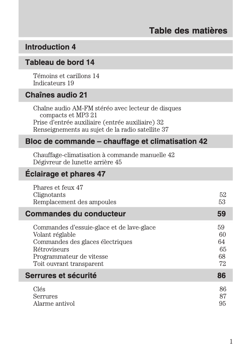 Página 1 del manual Manual de usuario Mazda Tribute (2010)
