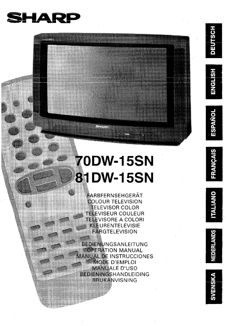 Página 1 del manual Manual de usuario Sharp 70DW15SN