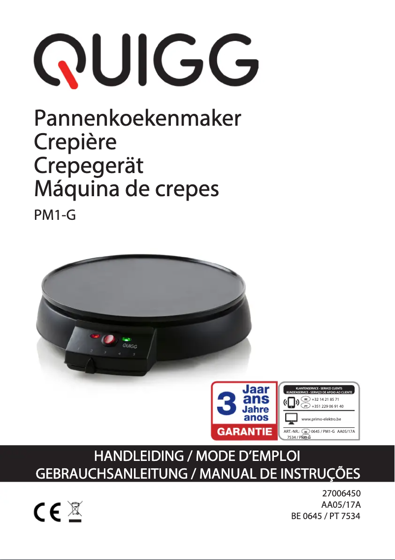 Imagen de la primera página del manual del dispositivo PM1