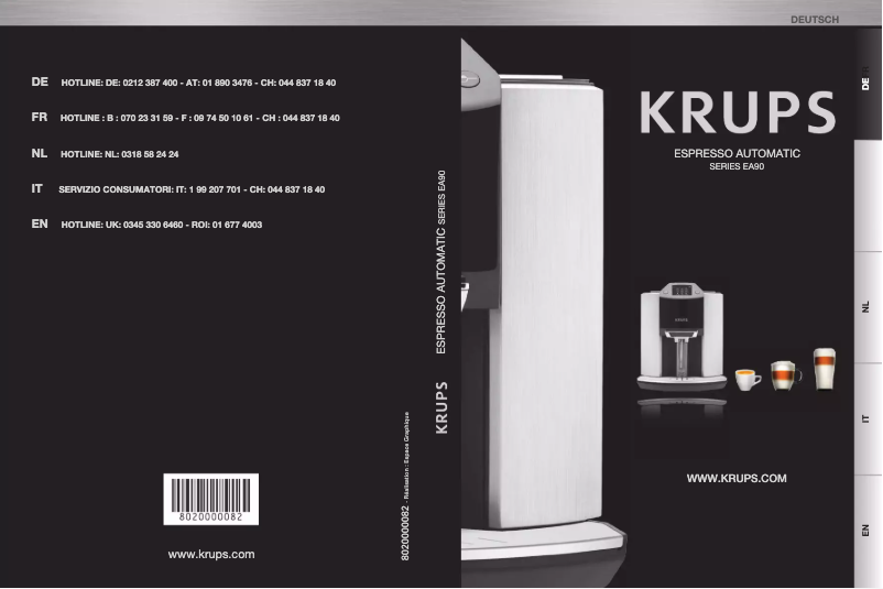 Página 1 del manual Manual de usuario Krups Barista EA907D