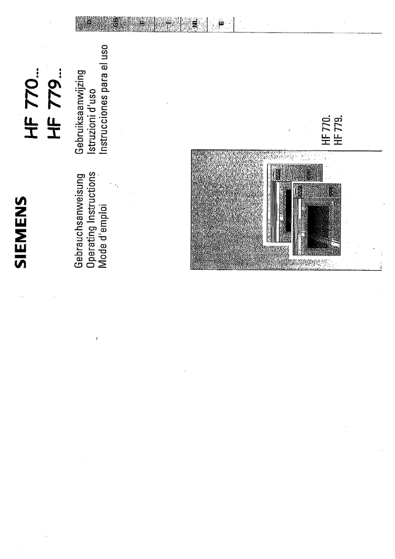 Página nº 1 - Manual de usuario Siemens HF779