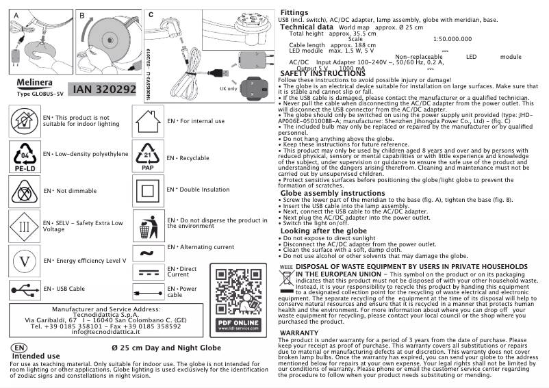 Página 1 del manual Manual de usuario Melinera IAN 320292