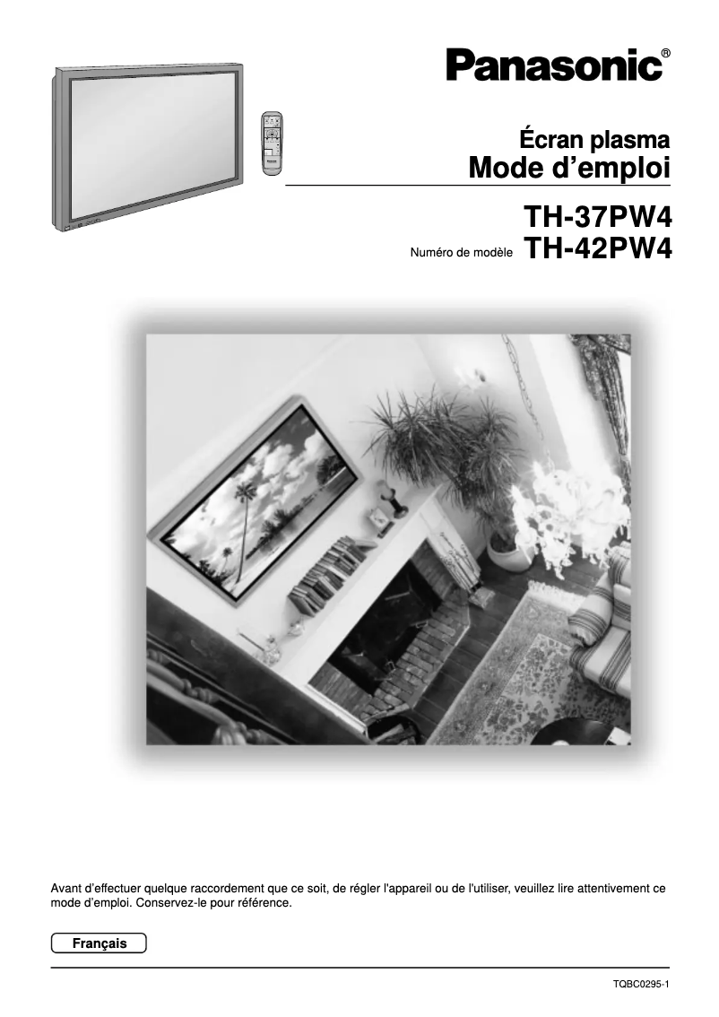 Imagen de la primera página del manual del dispositivo Viera TH-37PW4RZ