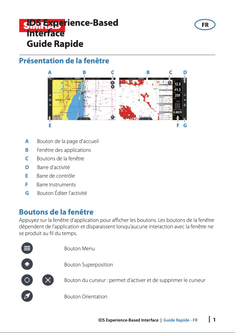 Página 1 del manual Guía de inicio rápido Simrad IDS