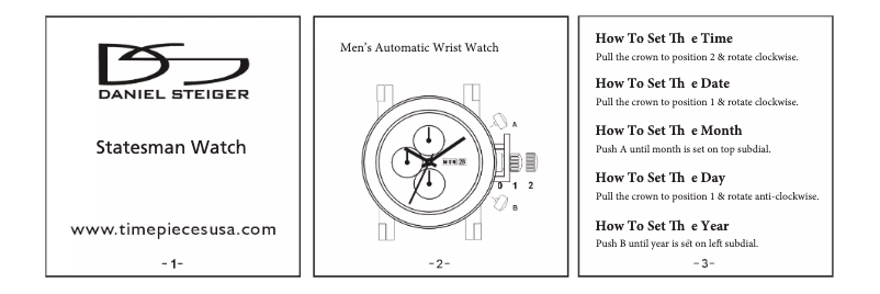Página 1 del manual Manual de usuario Daniel Steiger Statesman