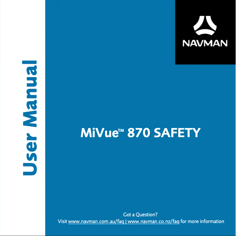 Página 1 del manual Manual de usuario Navman MiVue 870 SAFETY