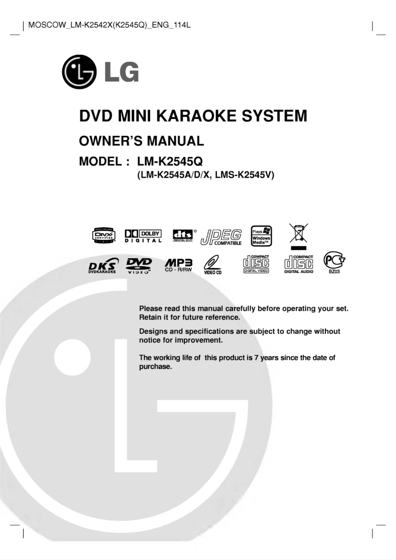 Imagen de la primera página del manual del dispositivo LM-K2545X