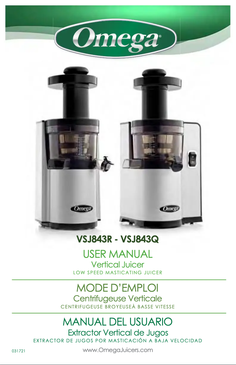 Imagen de la primera página del manual del dispositivo VSJ843Q