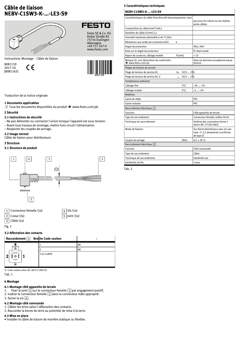 Imagen de la primera página del manual del dispositivo NEBV