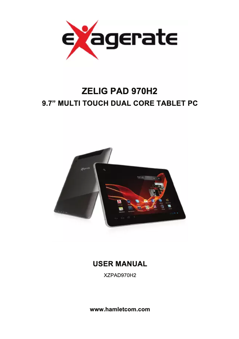 Imagen de la primera página del manual del dispositivo Zelig Pad XZPAD970H2