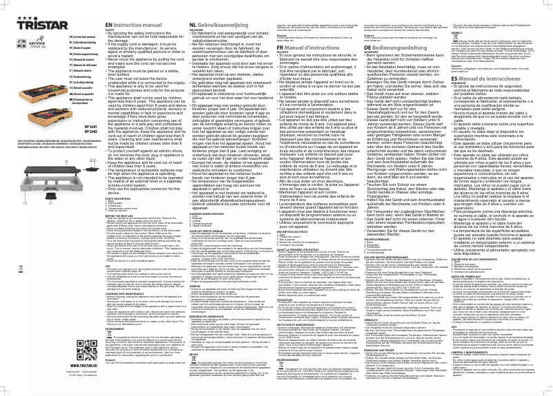 Imagen de la primera página del manual del dispositivo BP-2785