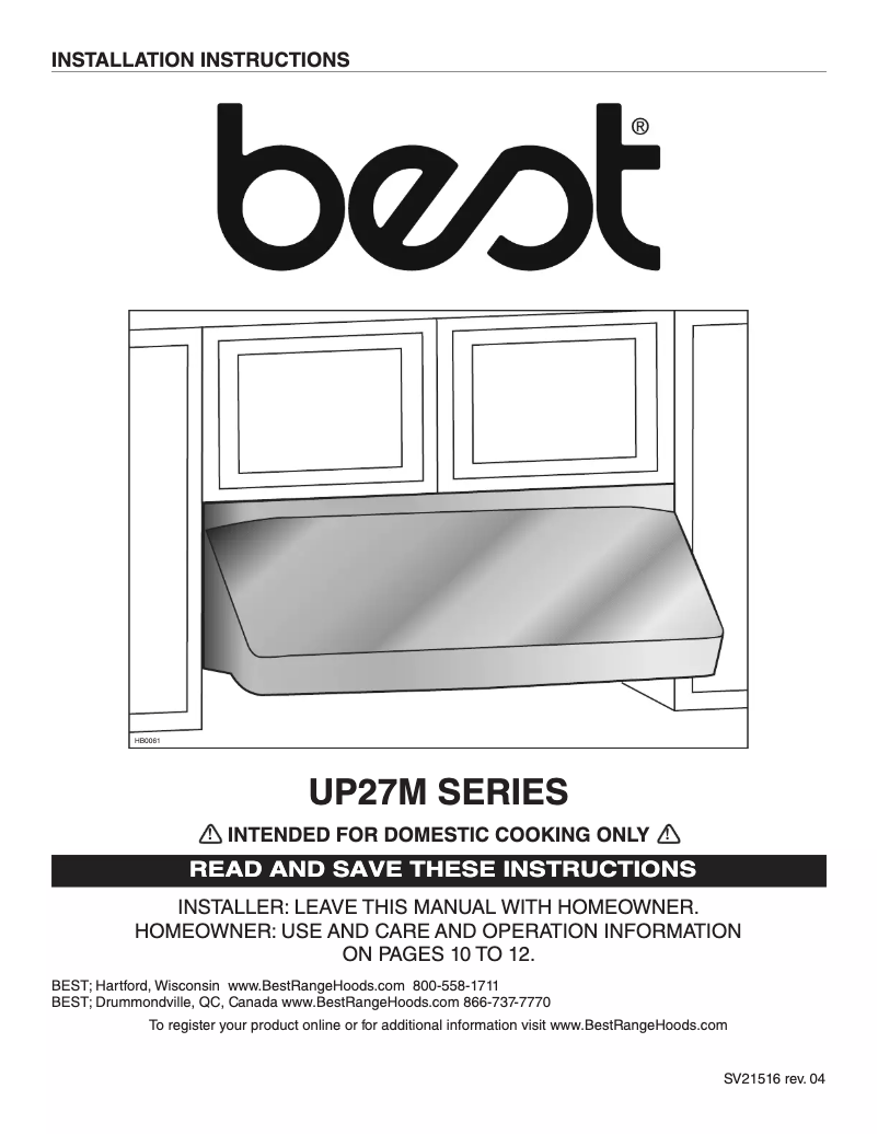 Página 1 del manual Guía de instalación Best UP27M30SB